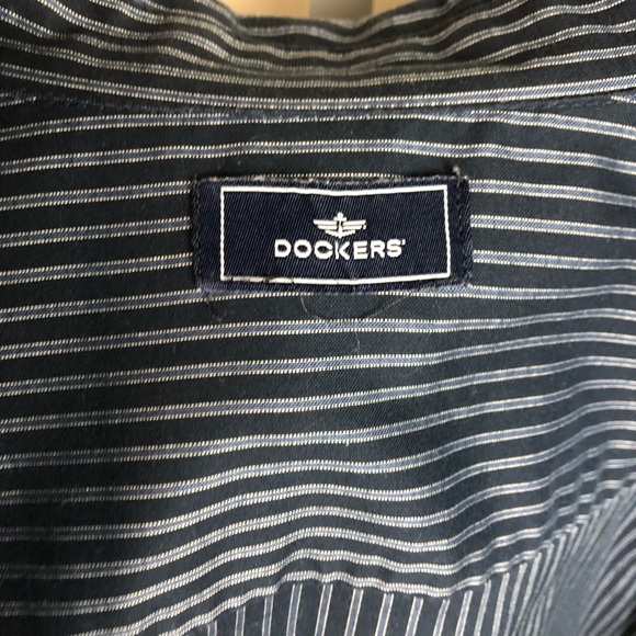 Dockers button up shirt navy, 100% cotton 2XL TALL - Picture 6 of 10